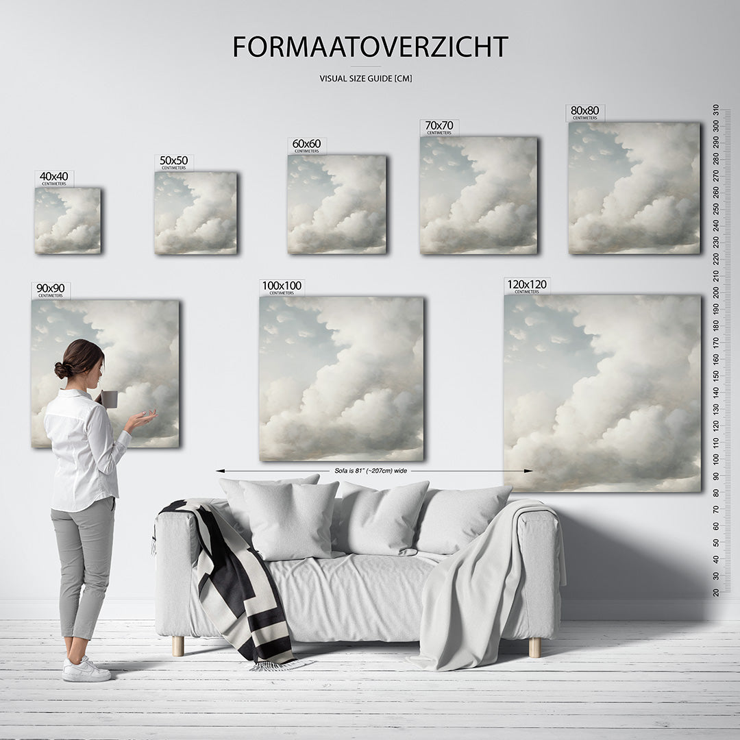 Dromerige wolkenlucht Kunstwerk
