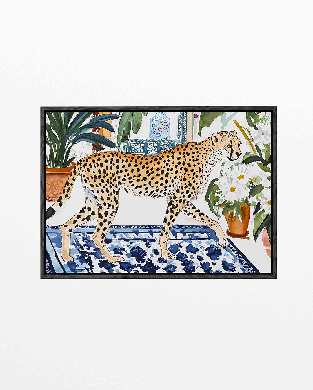 Luipaard in interieur Kunstwerk