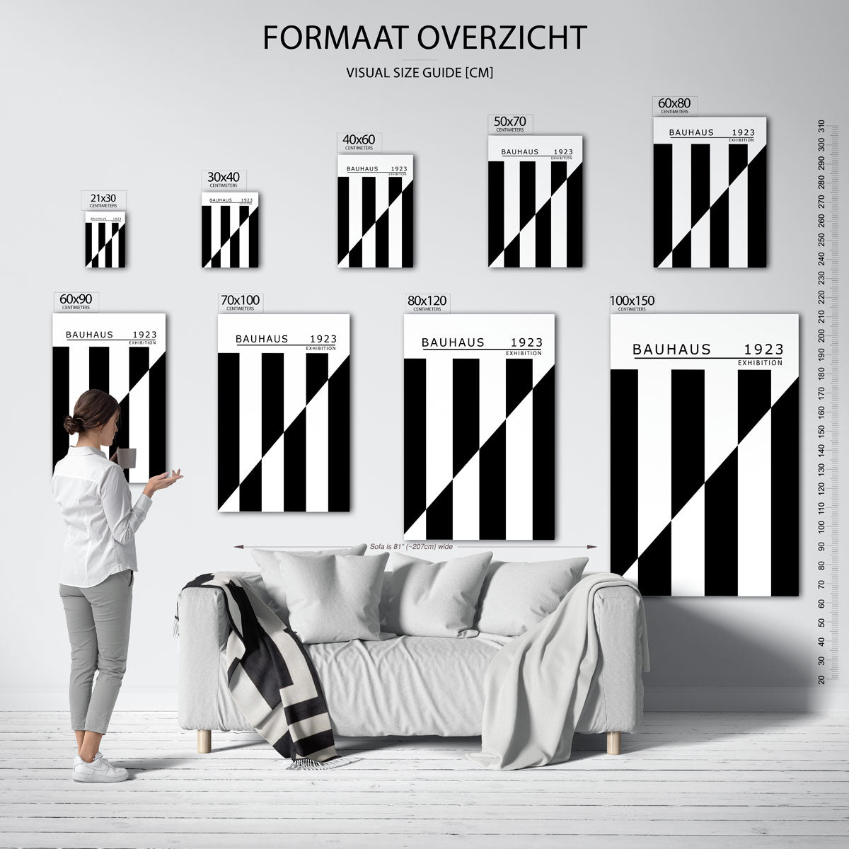Zwart wit ritme Poster