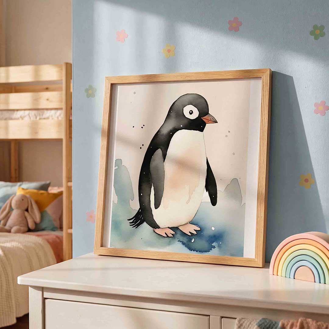 Pinguïn op ijs Poster