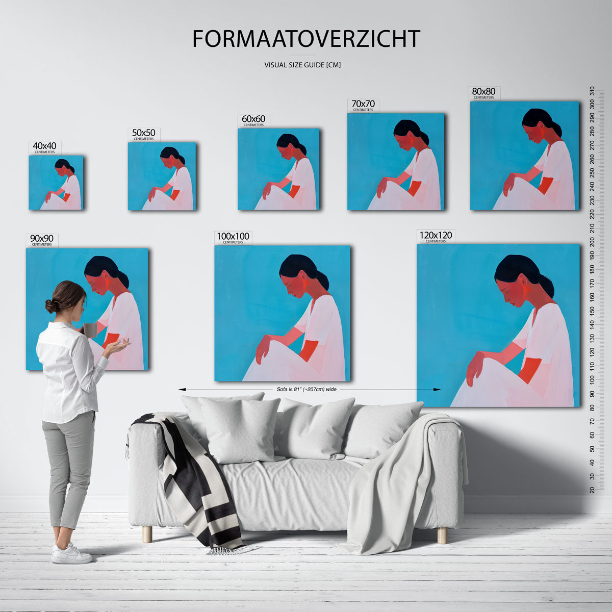 Vrouw in profiel Poster