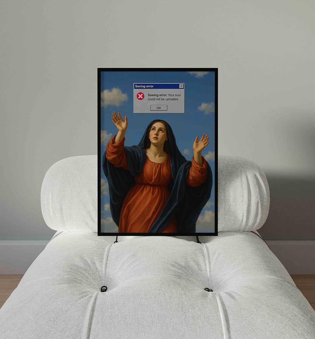 Vrouw met foutmelding Poster