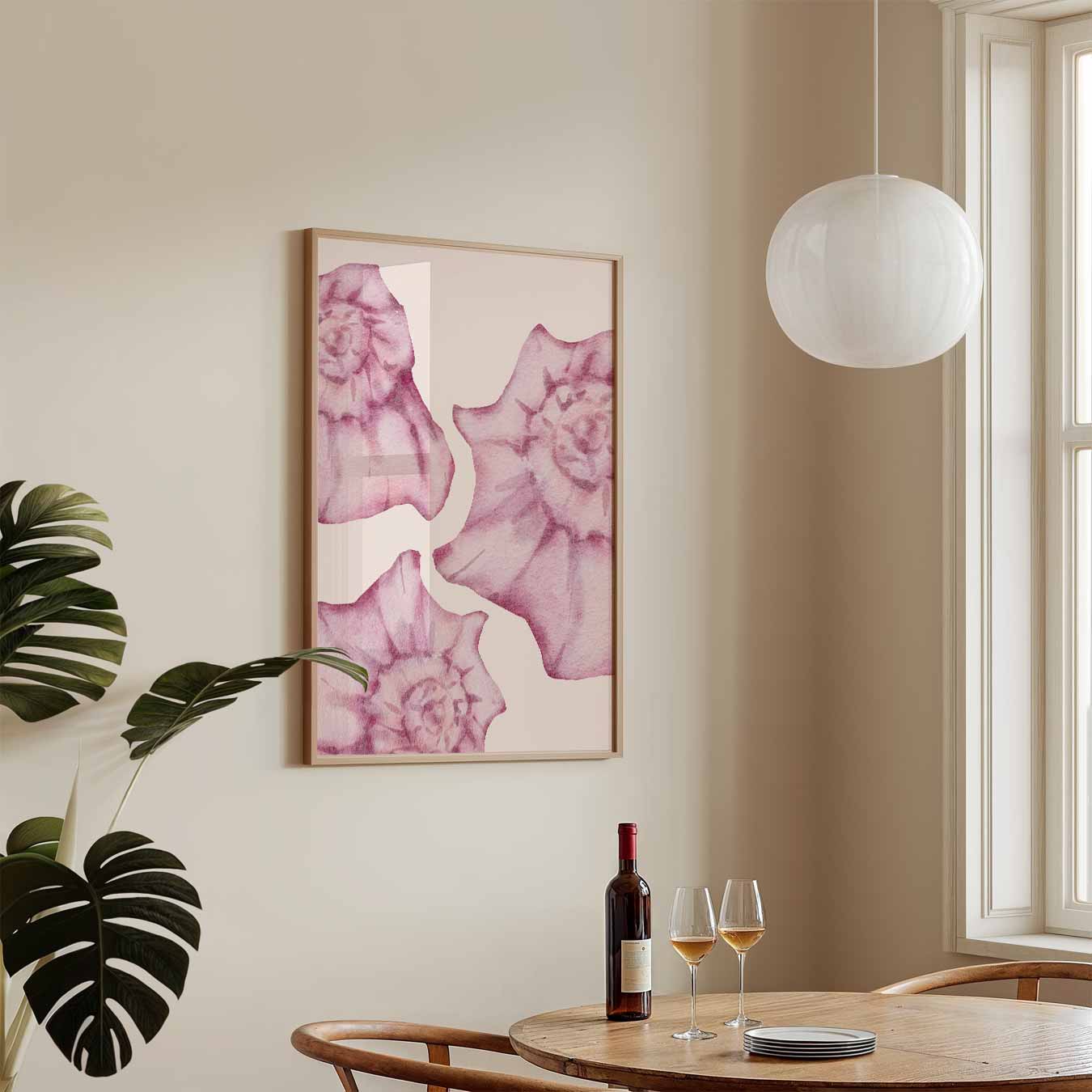Roodpaarse Schelpen Poster-WallArtistic