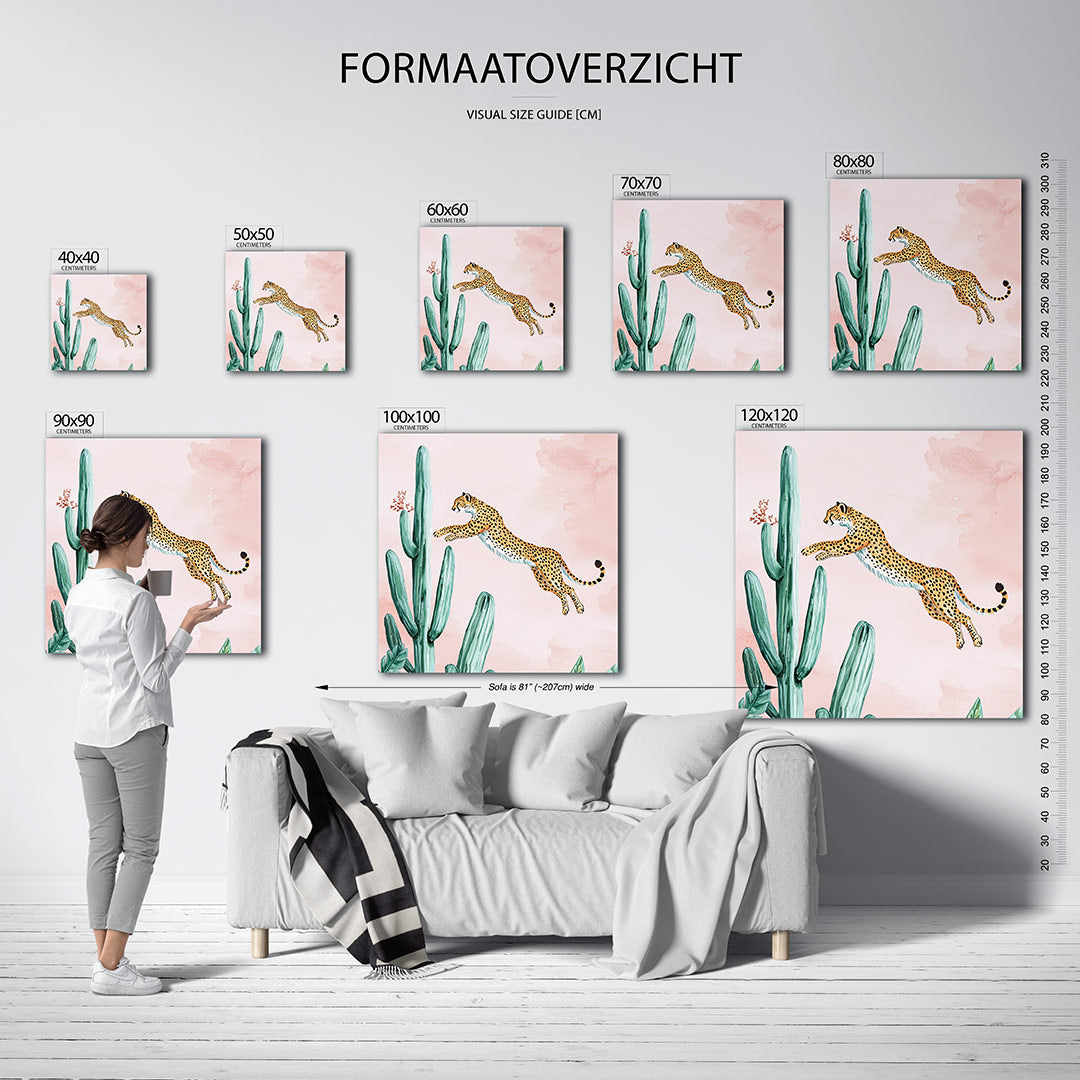 Springende luipaard Kunstwerk