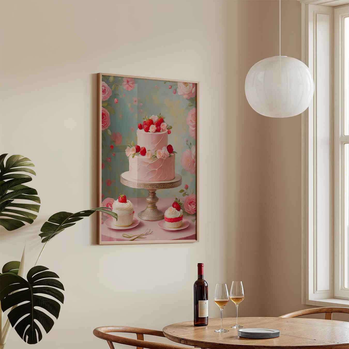 Romantische Bloemen & Taarten Poster-WallArtistic