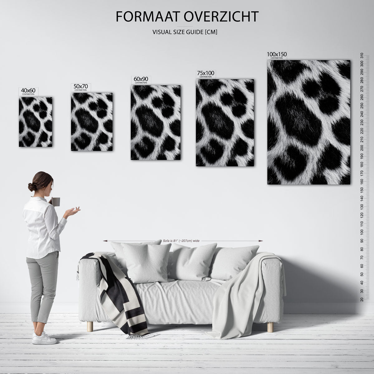 Dierenprint patroon Kunstwerk