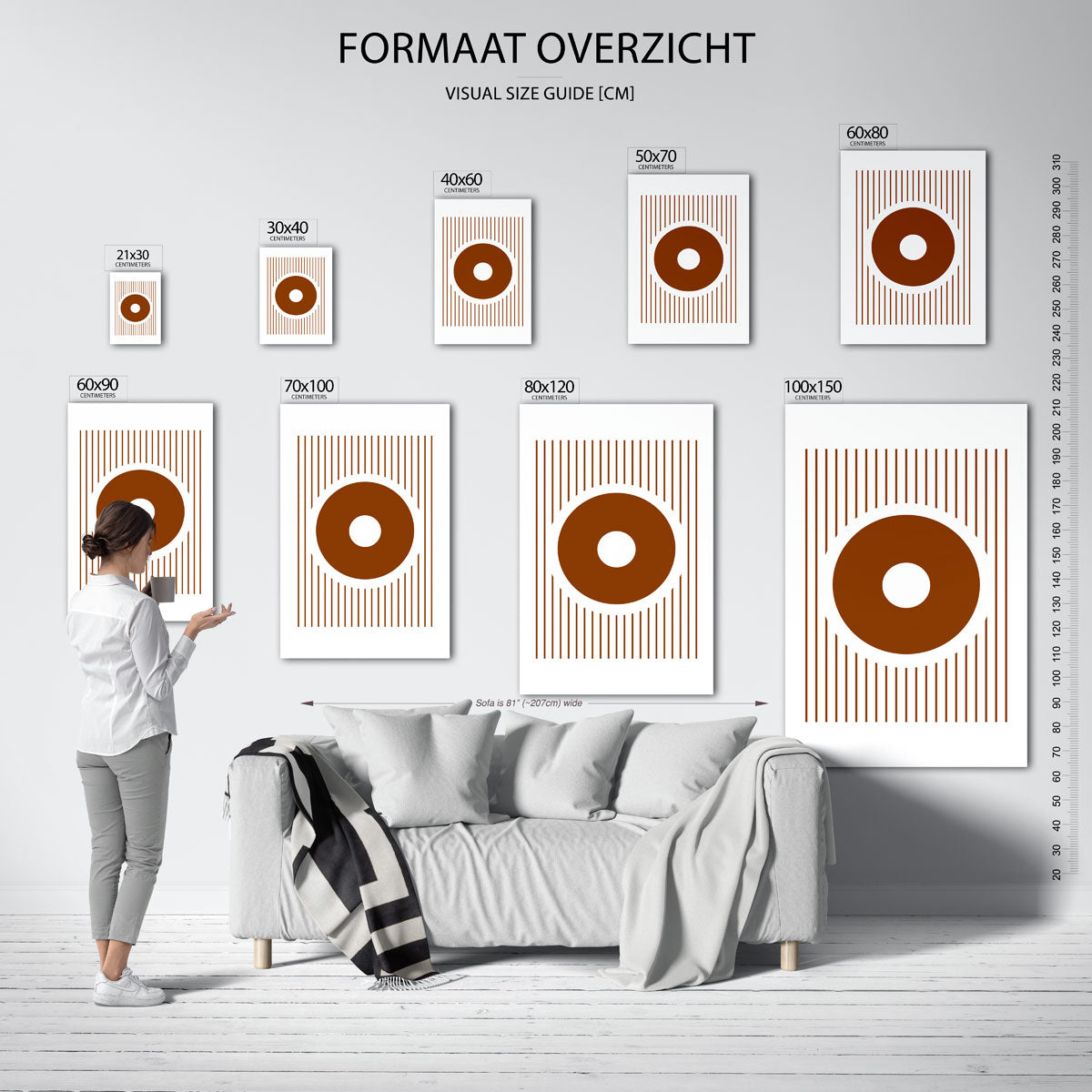 Cirkel en lijnen Poster
