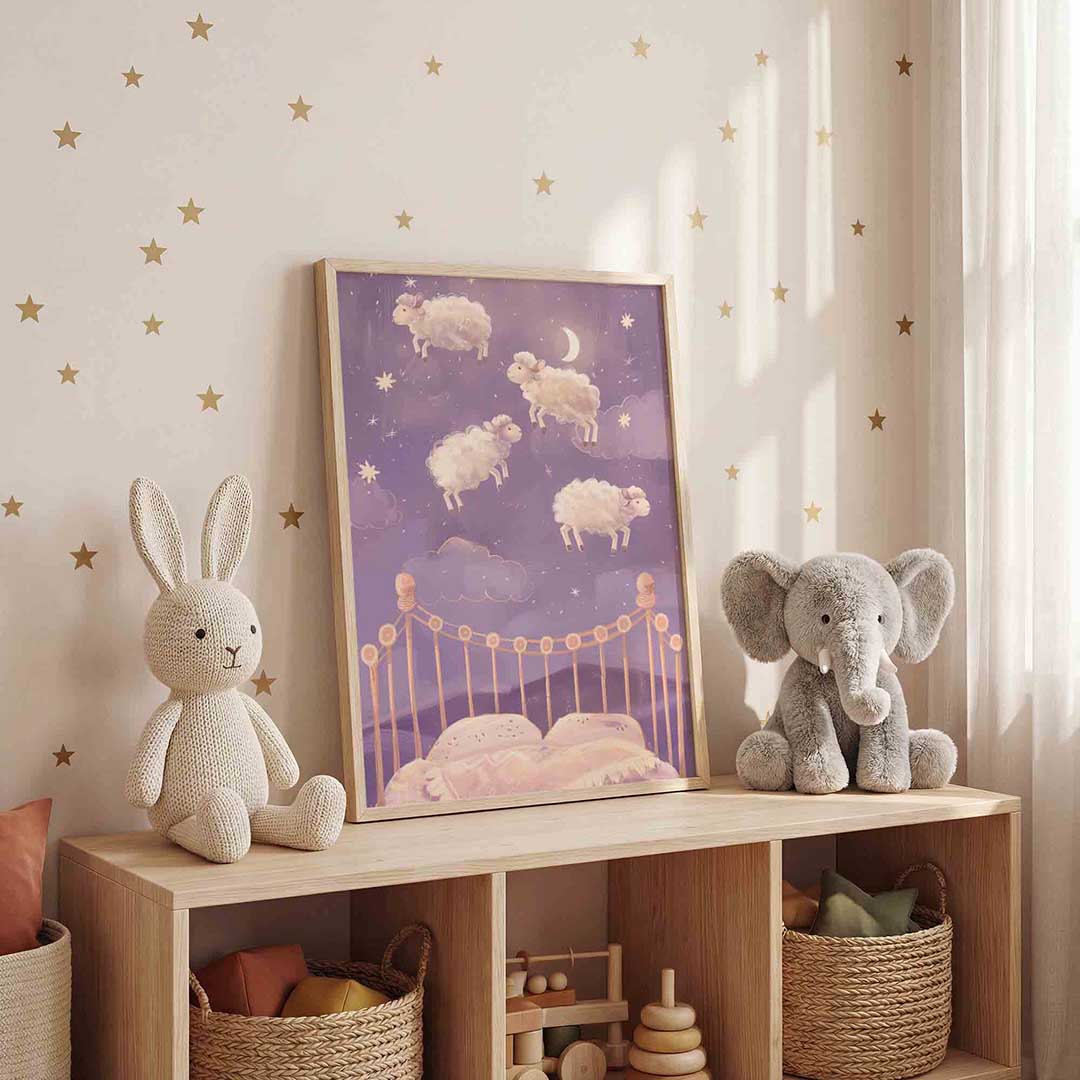 Schapen en bed Poster