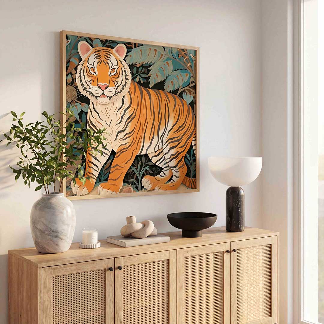 Tijger in jungle Poster