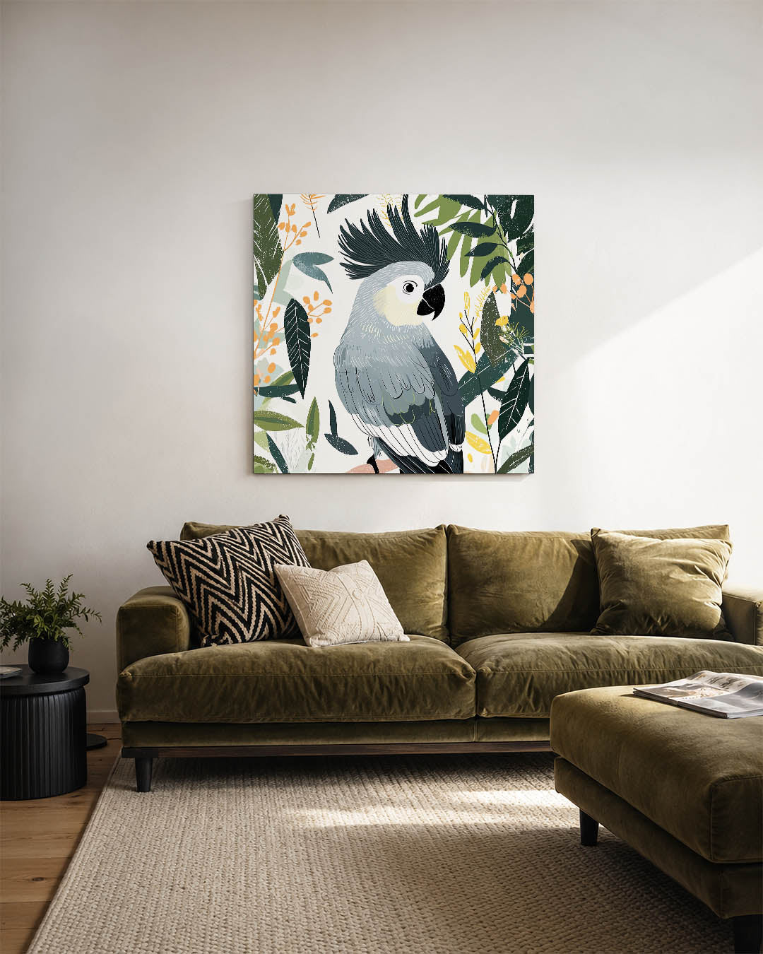Vrolijke papegaai Kunstwerk