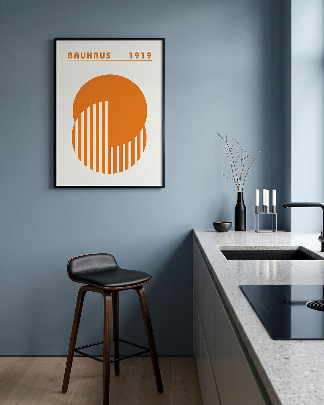 Oranje cirkelpatroon Poster