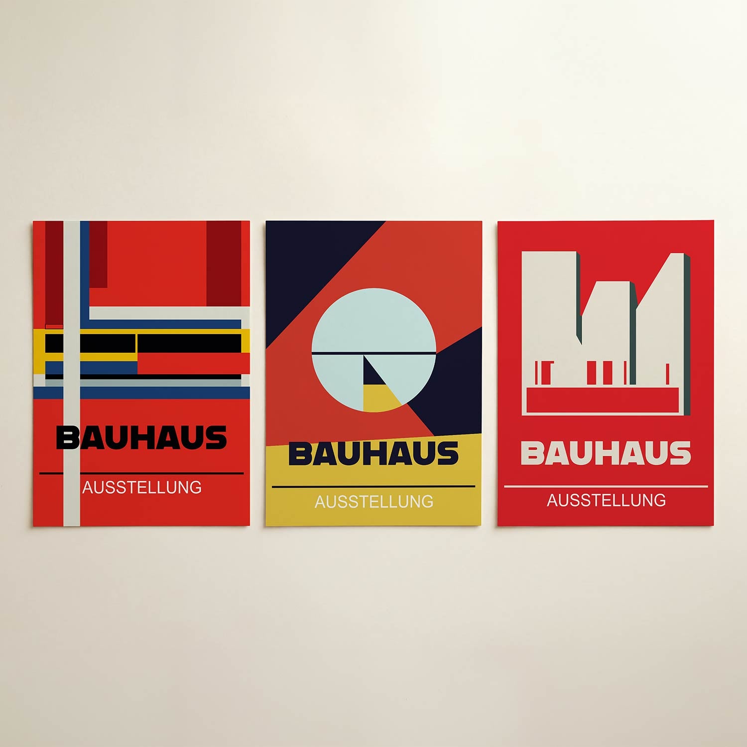 Kleurvlakken en lijnen Posterset