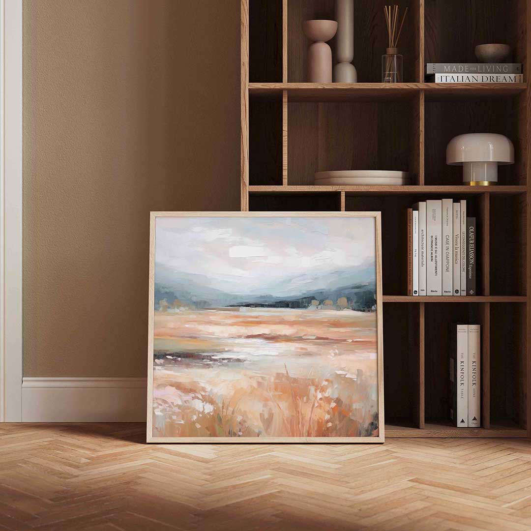 Landschap in zachte tinten Poster