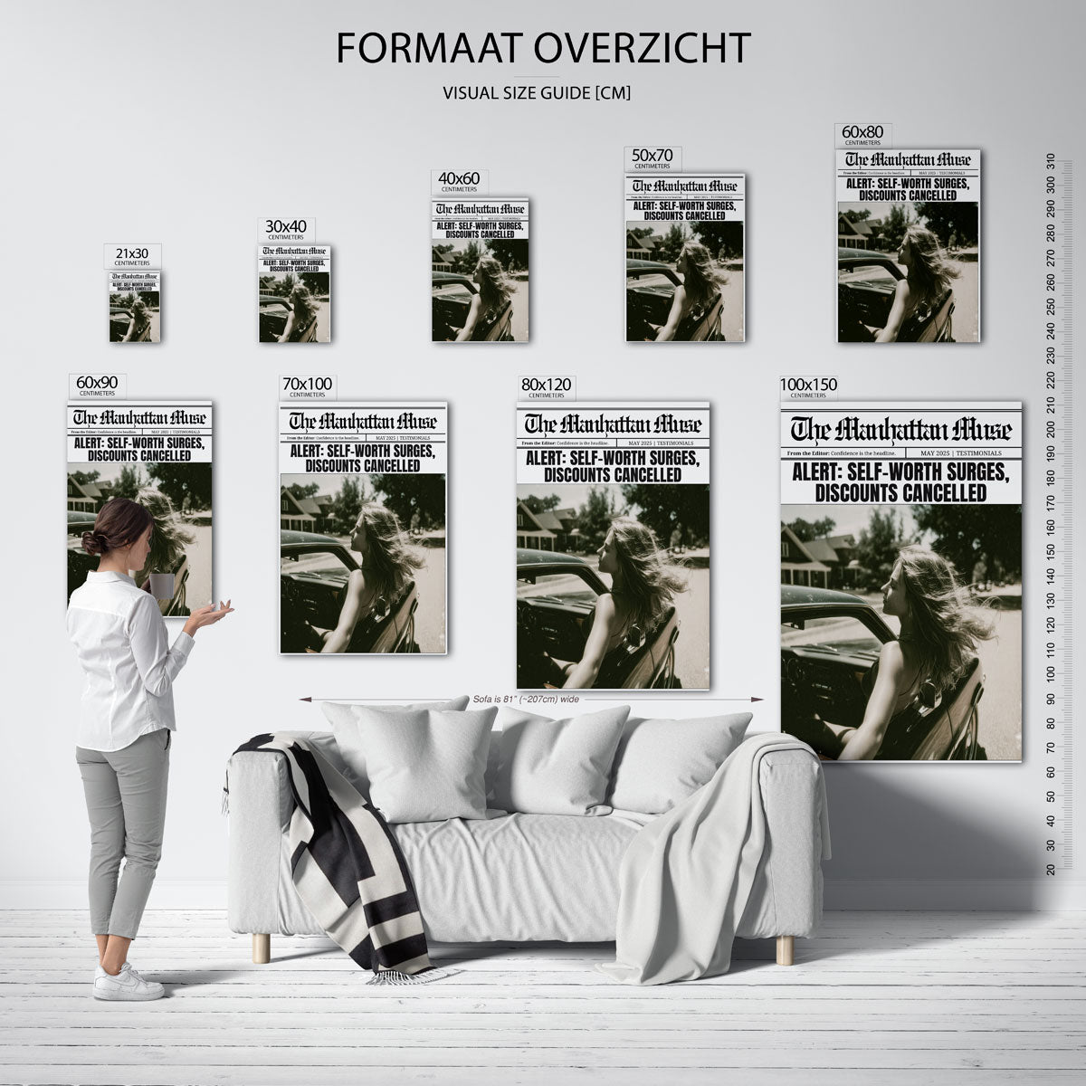 Vrouw in auto Poster