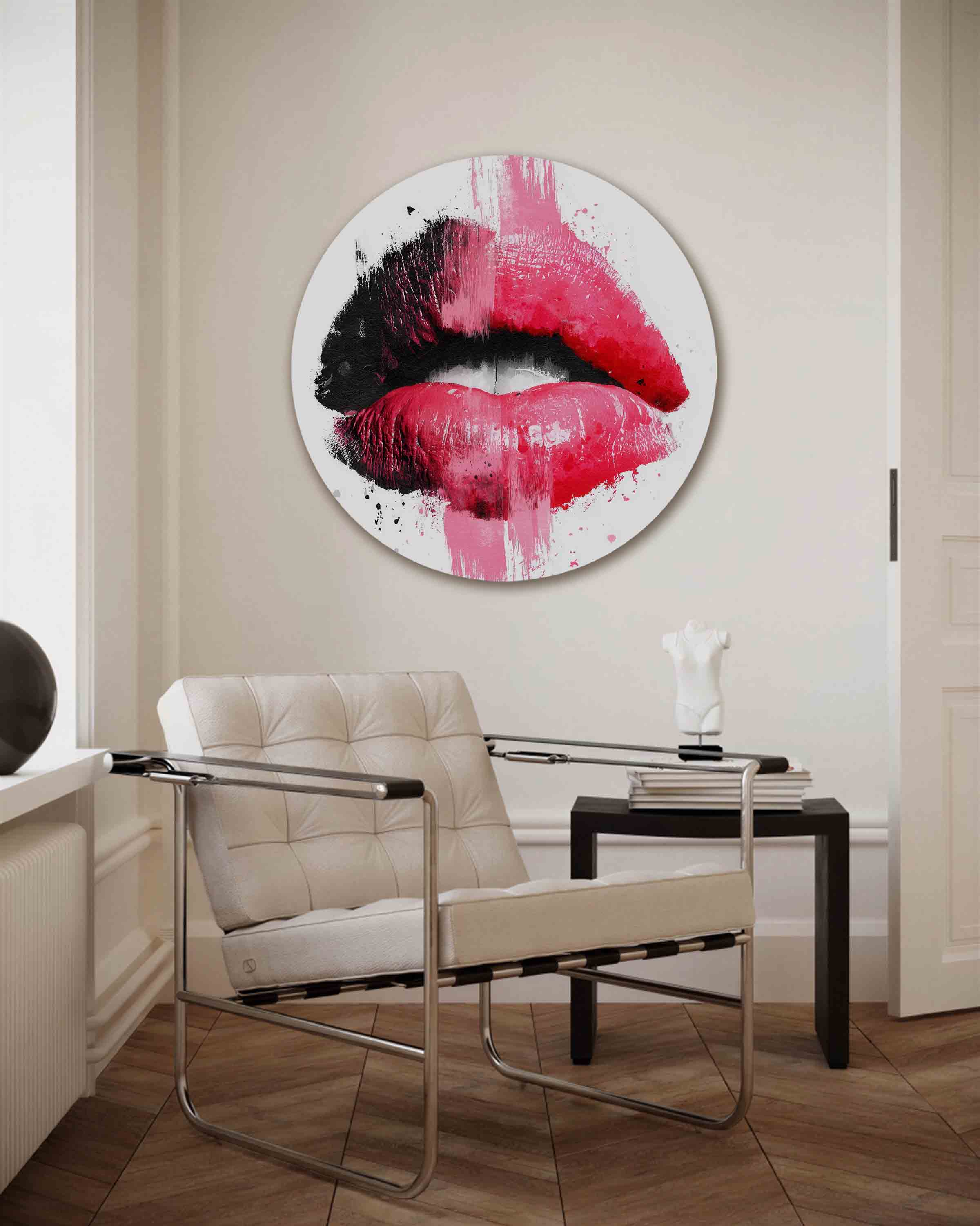 Rode lippen Muurcirkel
