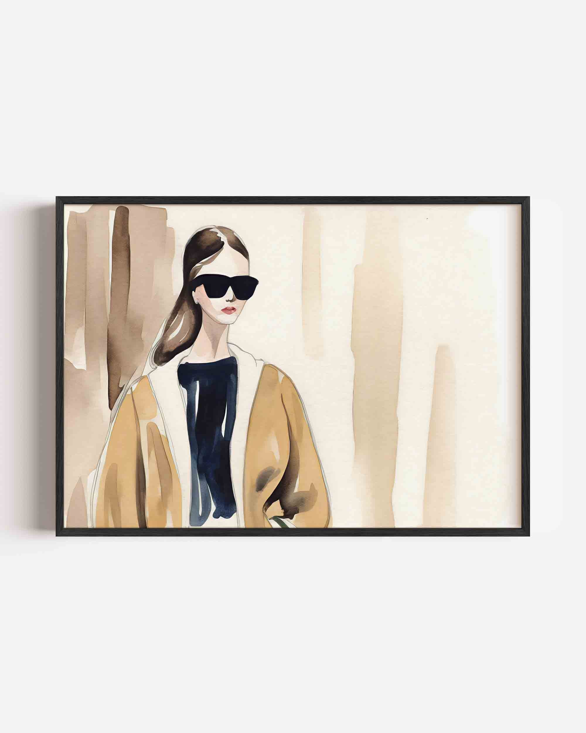 Vrouw met zonnebril Poster