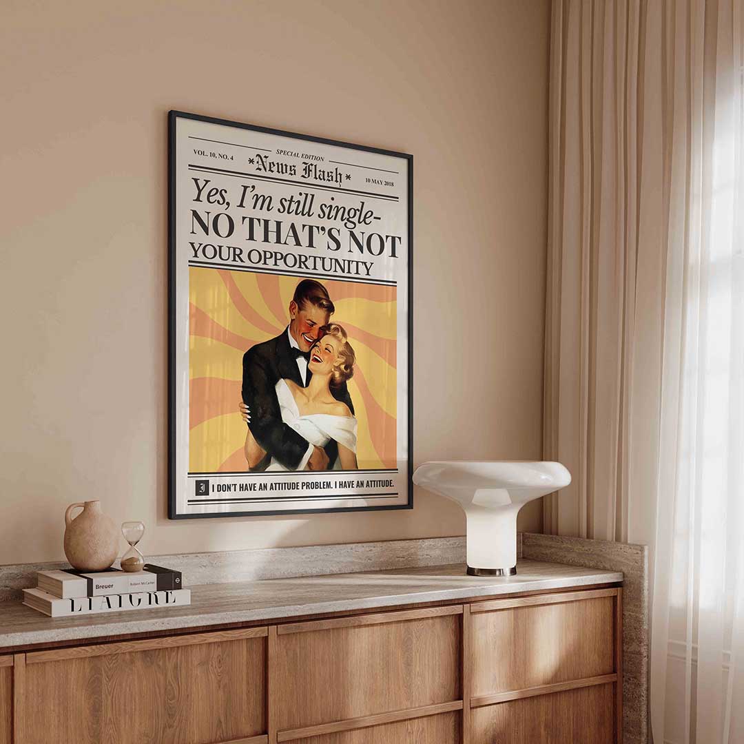 Retro koppel met tekst Poster