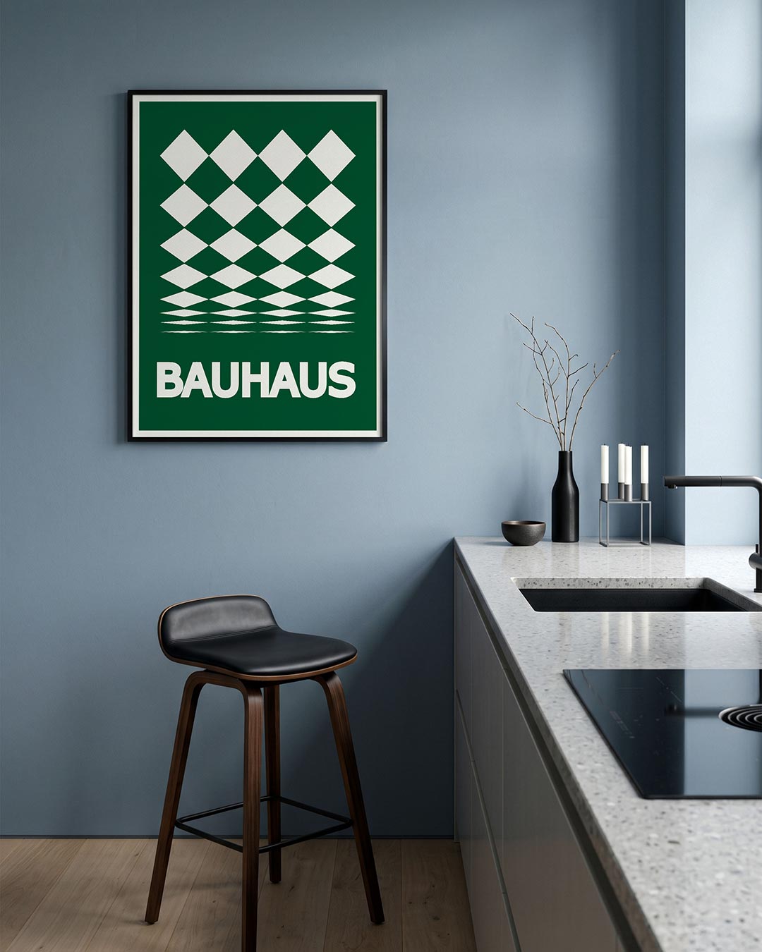 Ruitpatroon en tekst Poster
