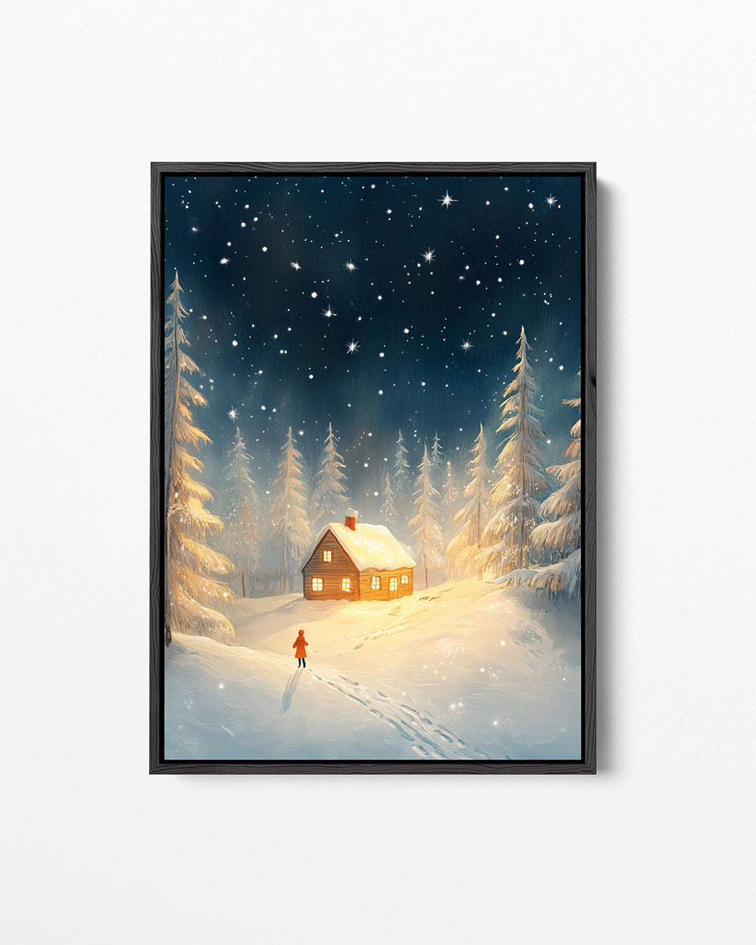 Winterse nacht Kunstwerk