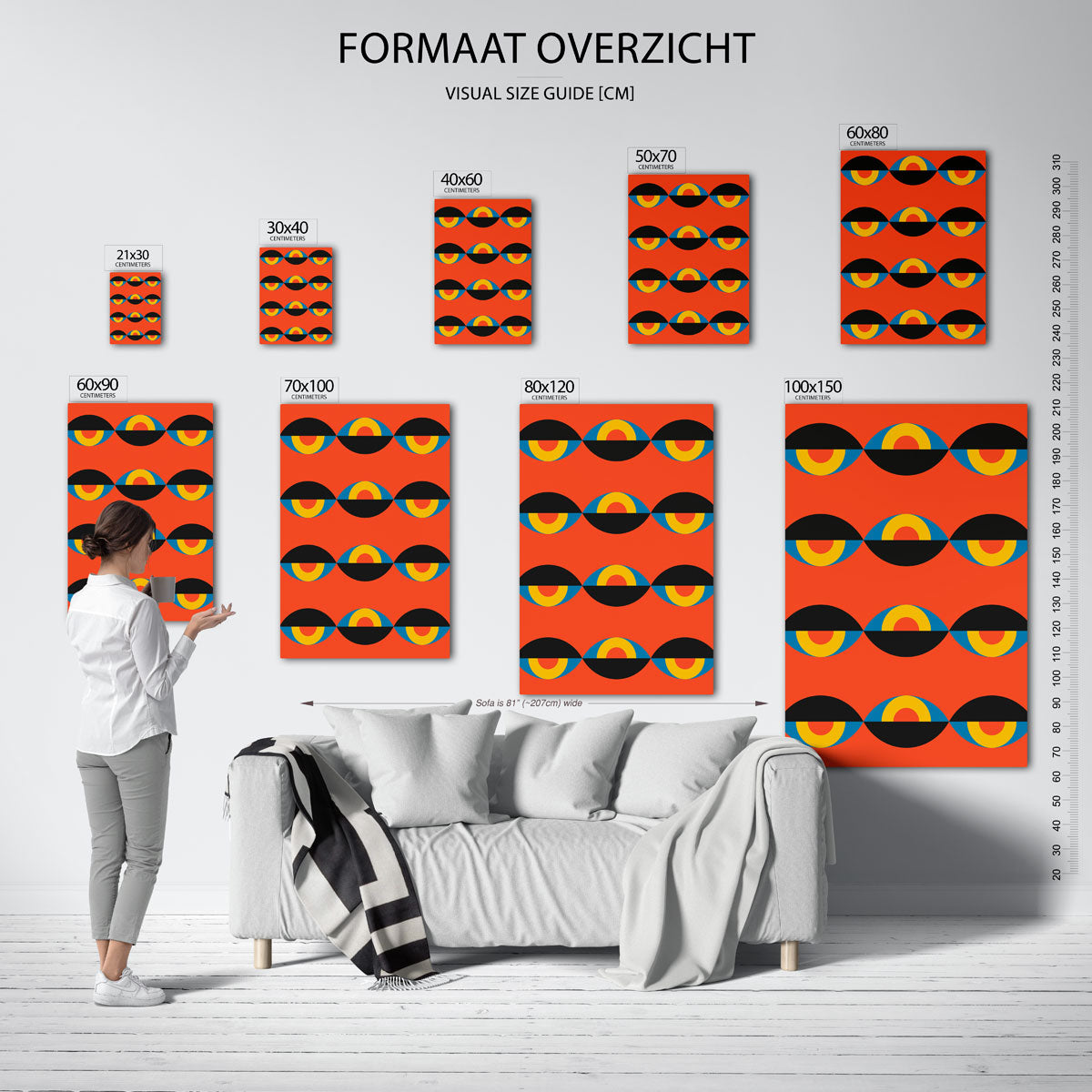 Vormritme en kleur Poster