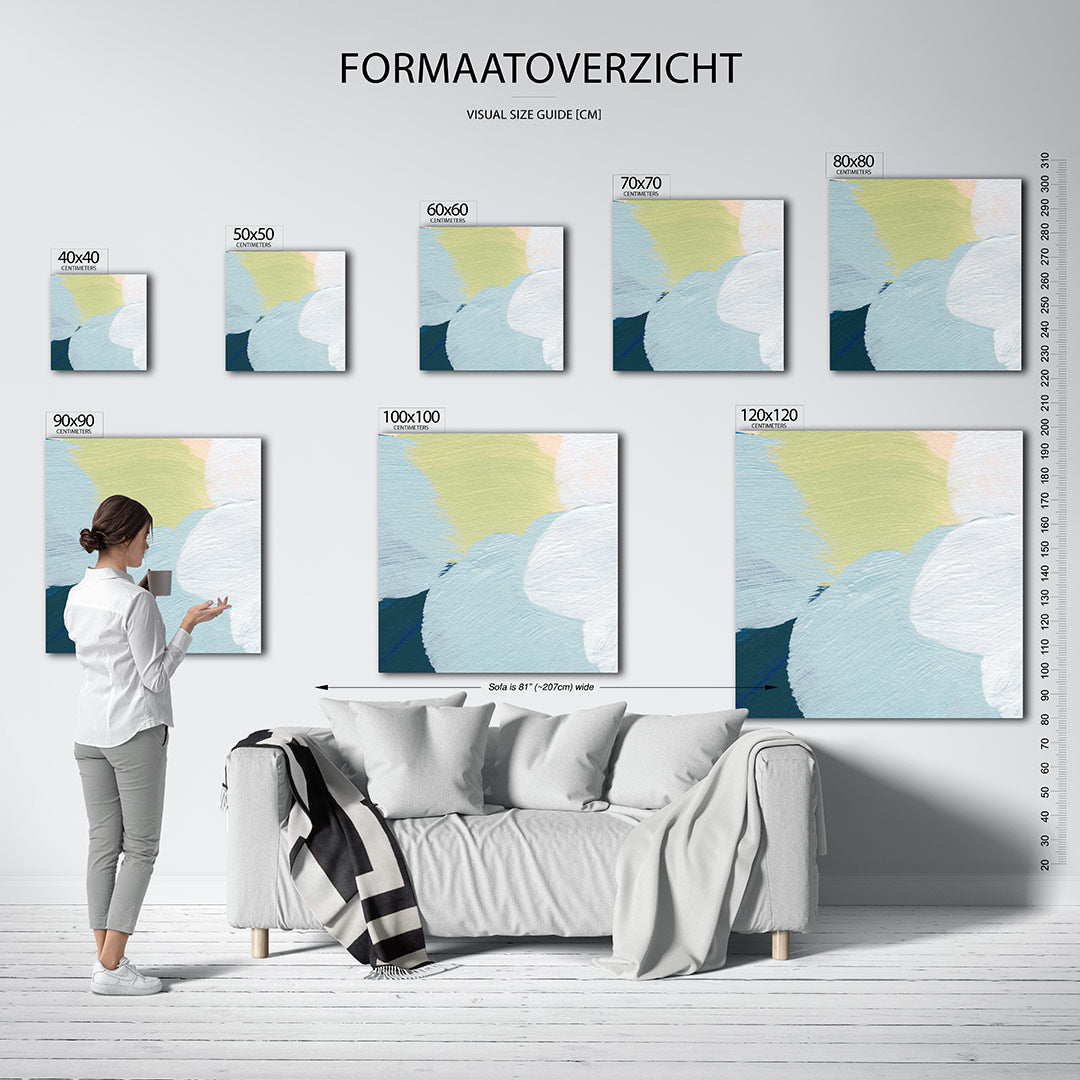 Organische kleurencompositie Kunstwerk