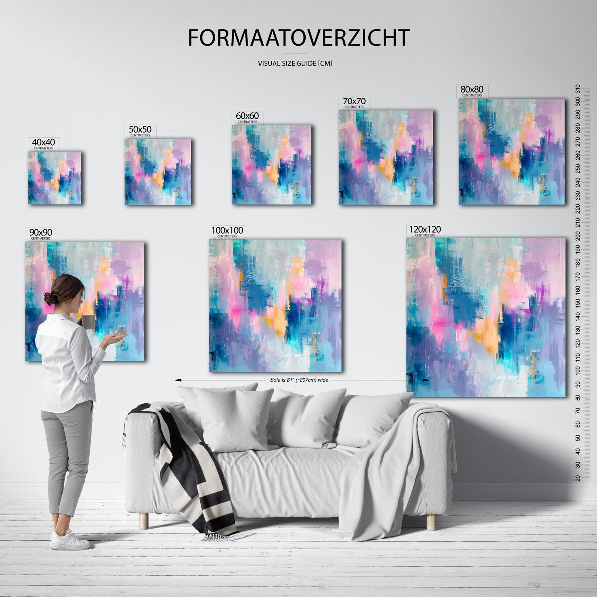 Abstracte kleurencompositie Poster