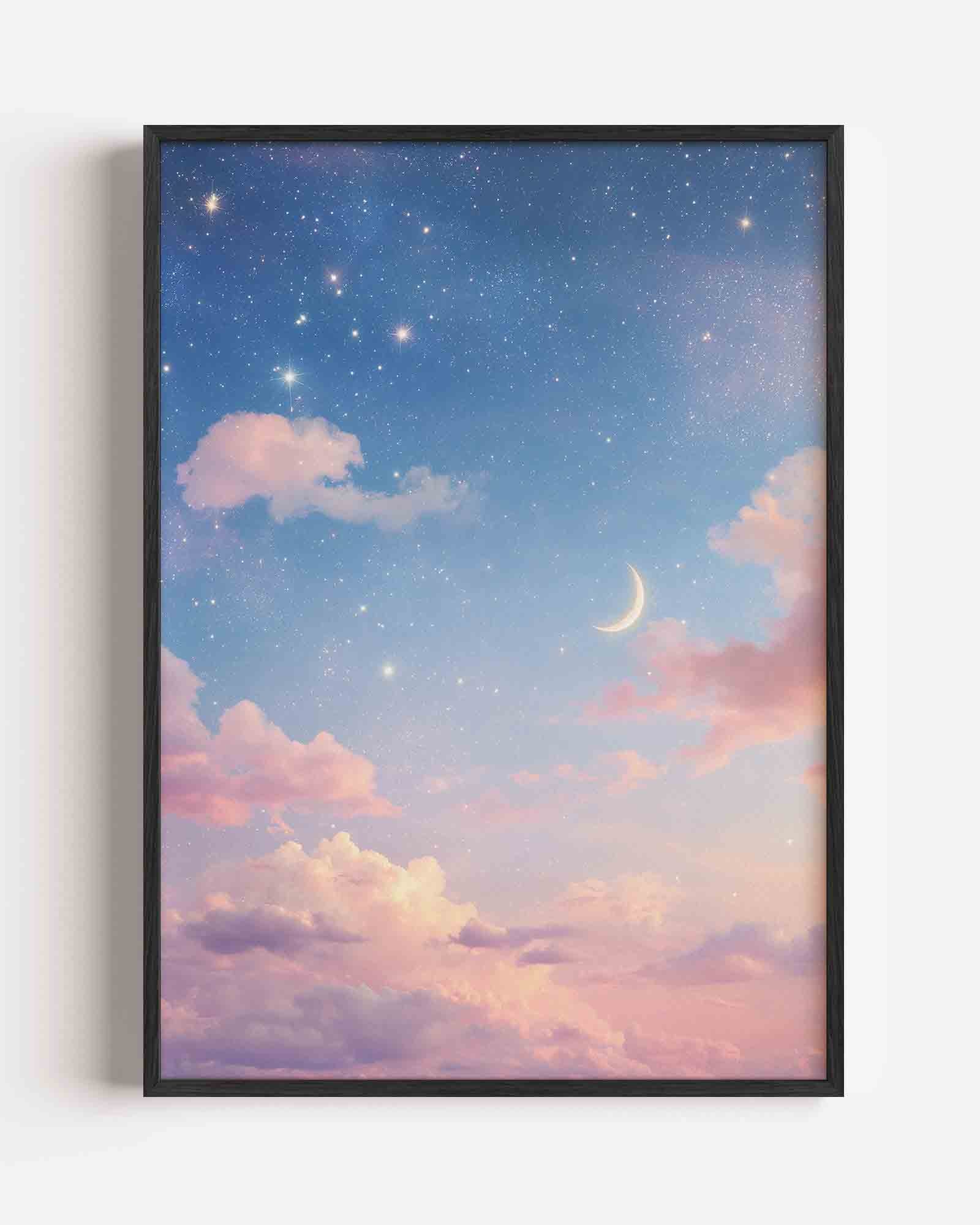 Sterrenhemel en wolken Poster