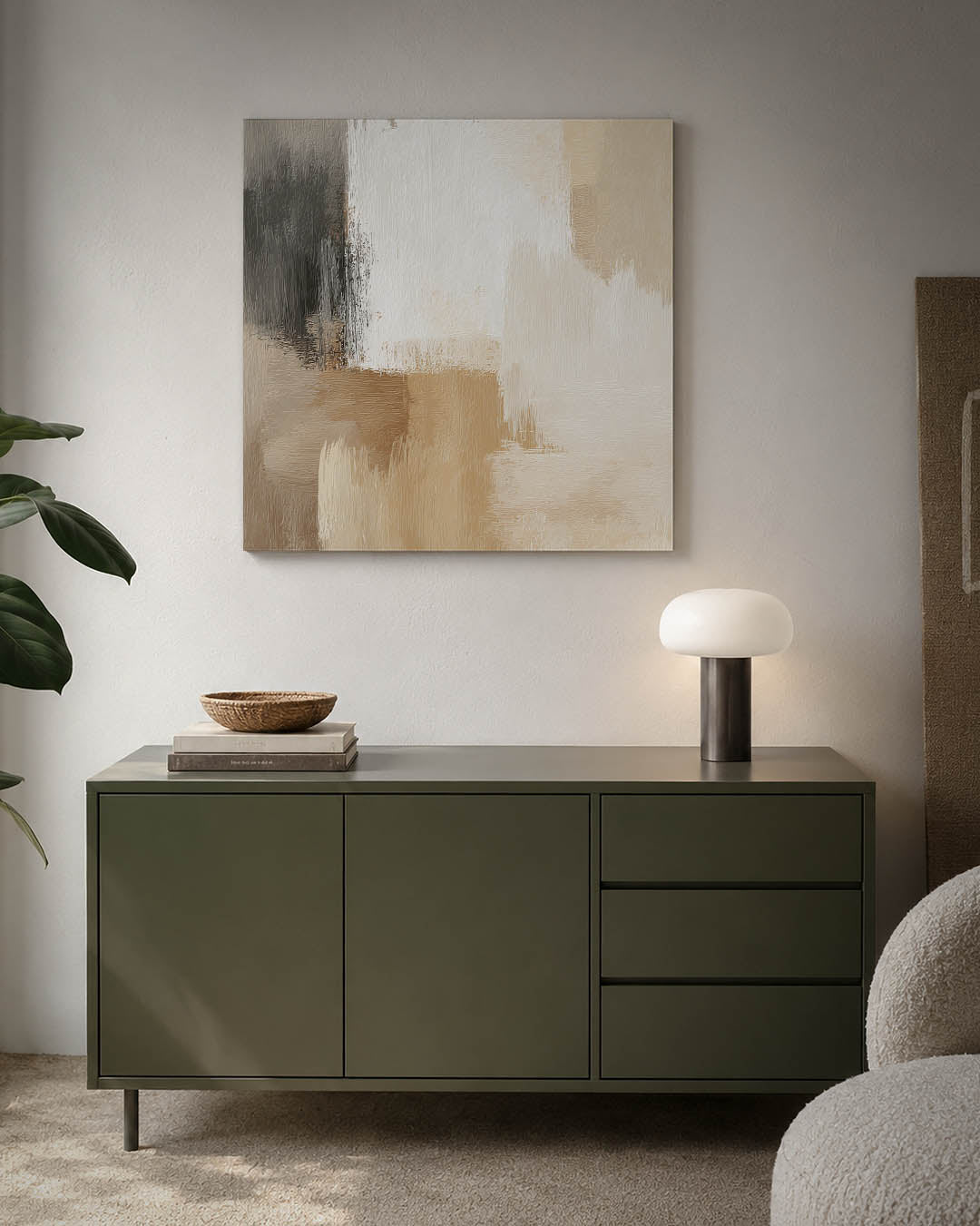 Zachte kleuren compositie Kunstwerk