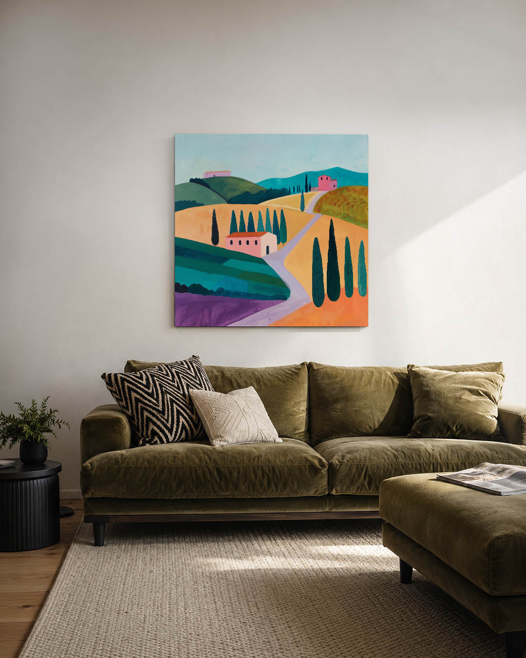 Landschap met heuvels Kunstwerk
