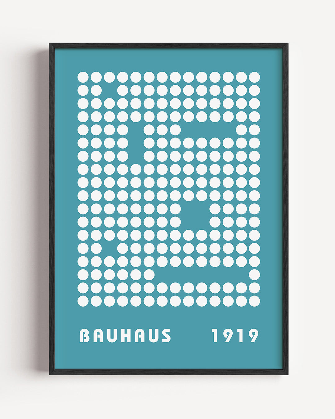 Cirkelpatroon en typografie Poster
