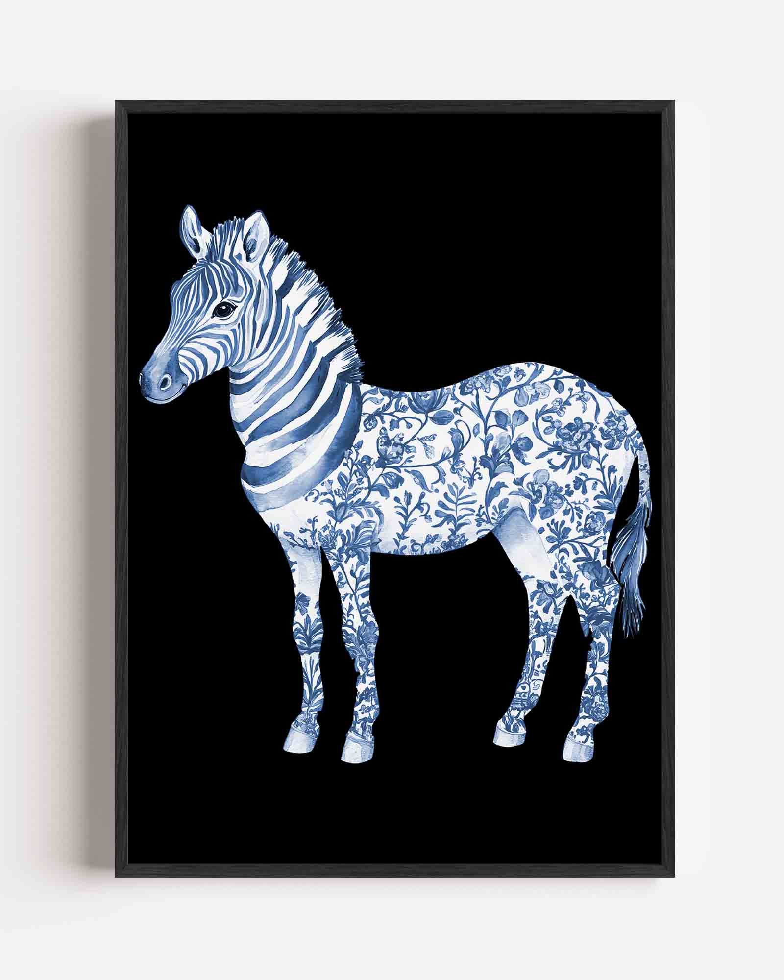 Blauwe zebra Poster