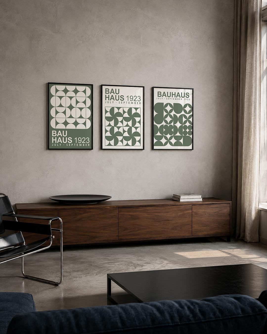 Cirkelpatroon en lijnen Posterset