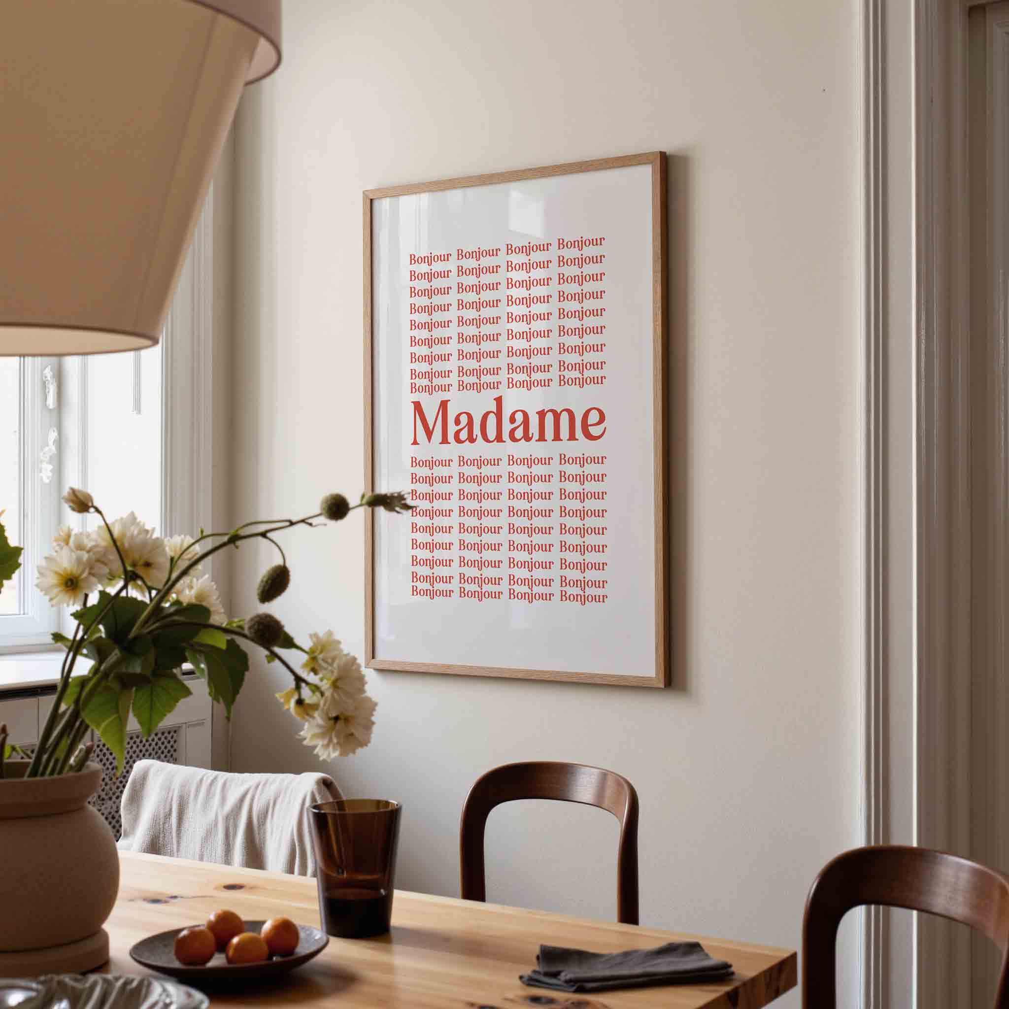 Bonjour madame Poster