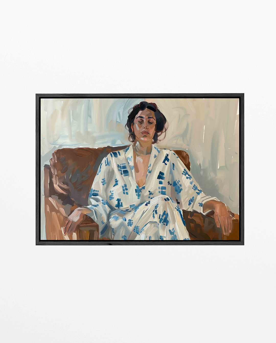 Ontspannen portret Kunstwerk