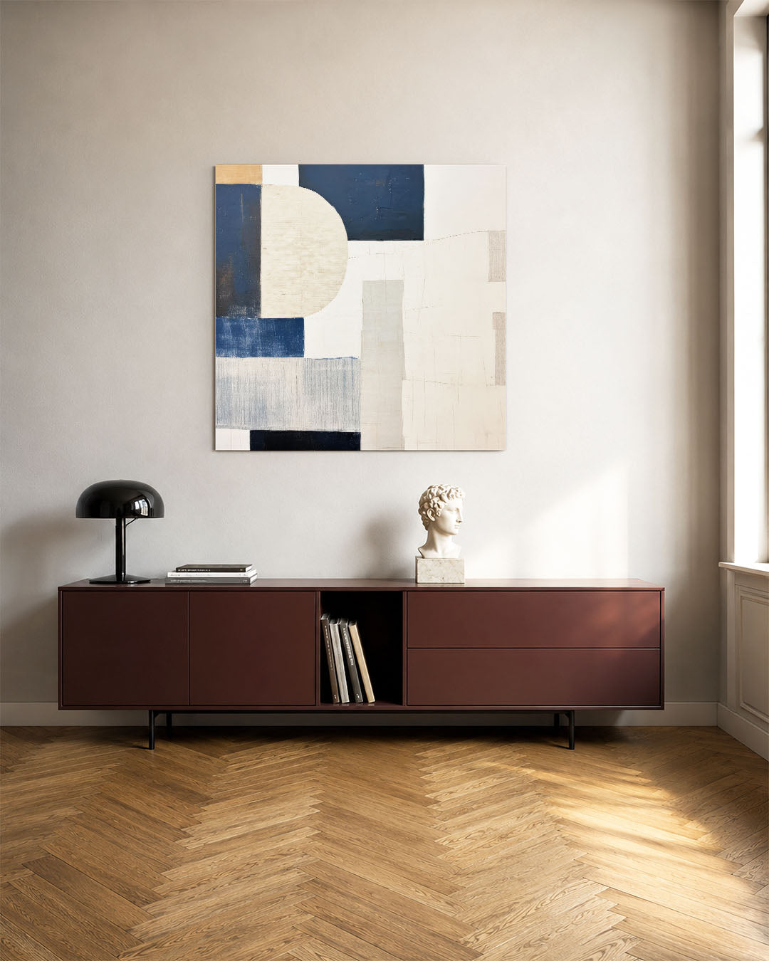 Geometrische vormen compositie Kunstwerk