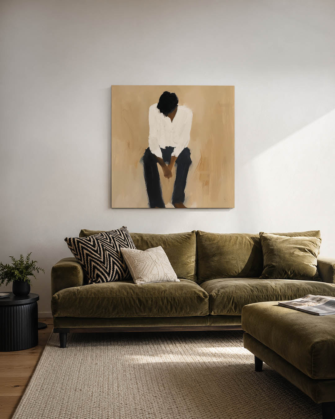 Zittende figuur Kunstwerk
