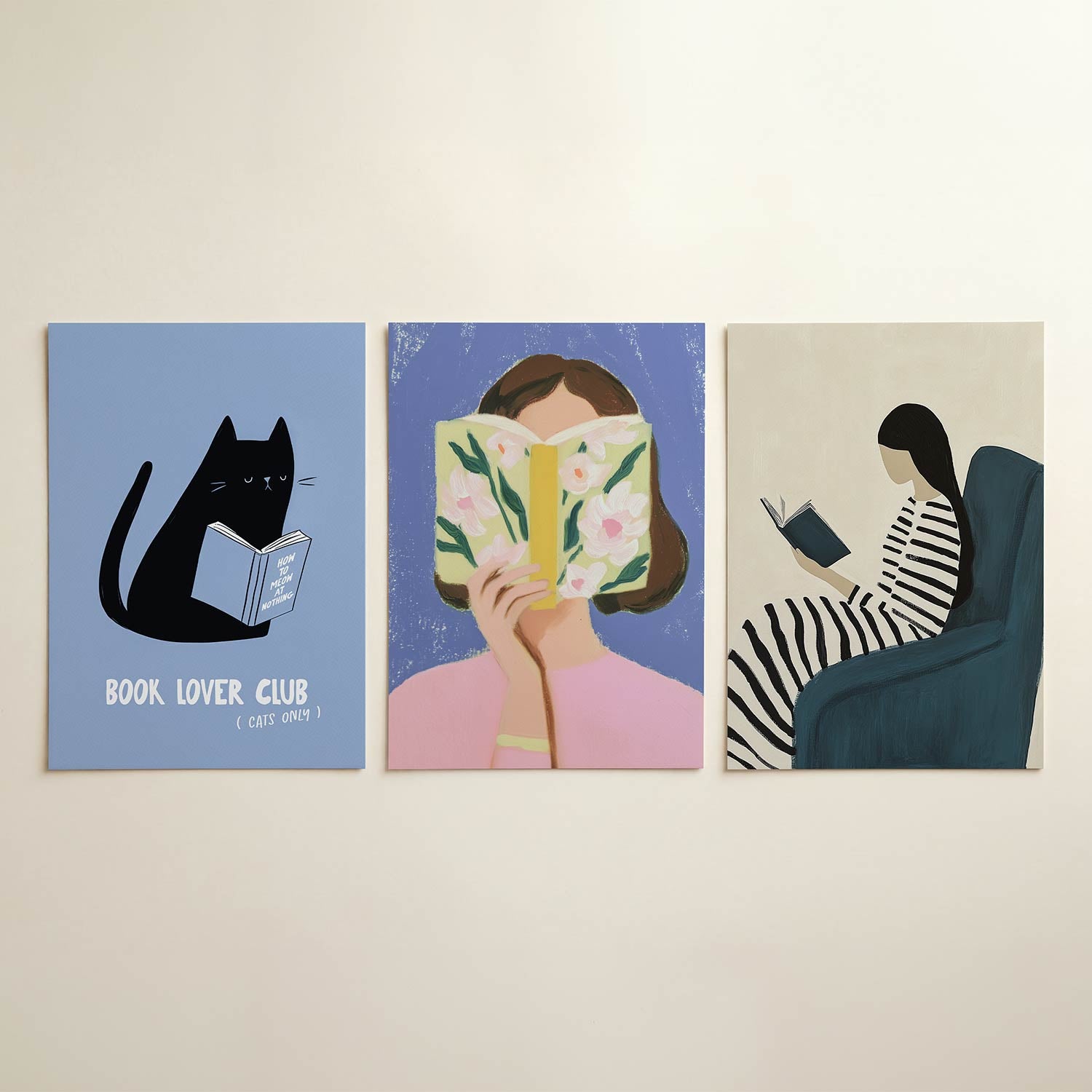 Katten en boeken Posterset