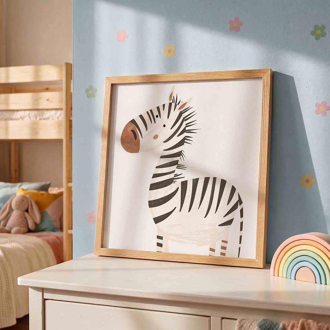 Zebra illustratie Poster
