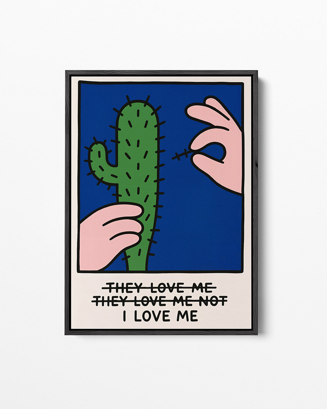 Speelse cactus illustratie Kunstwerk