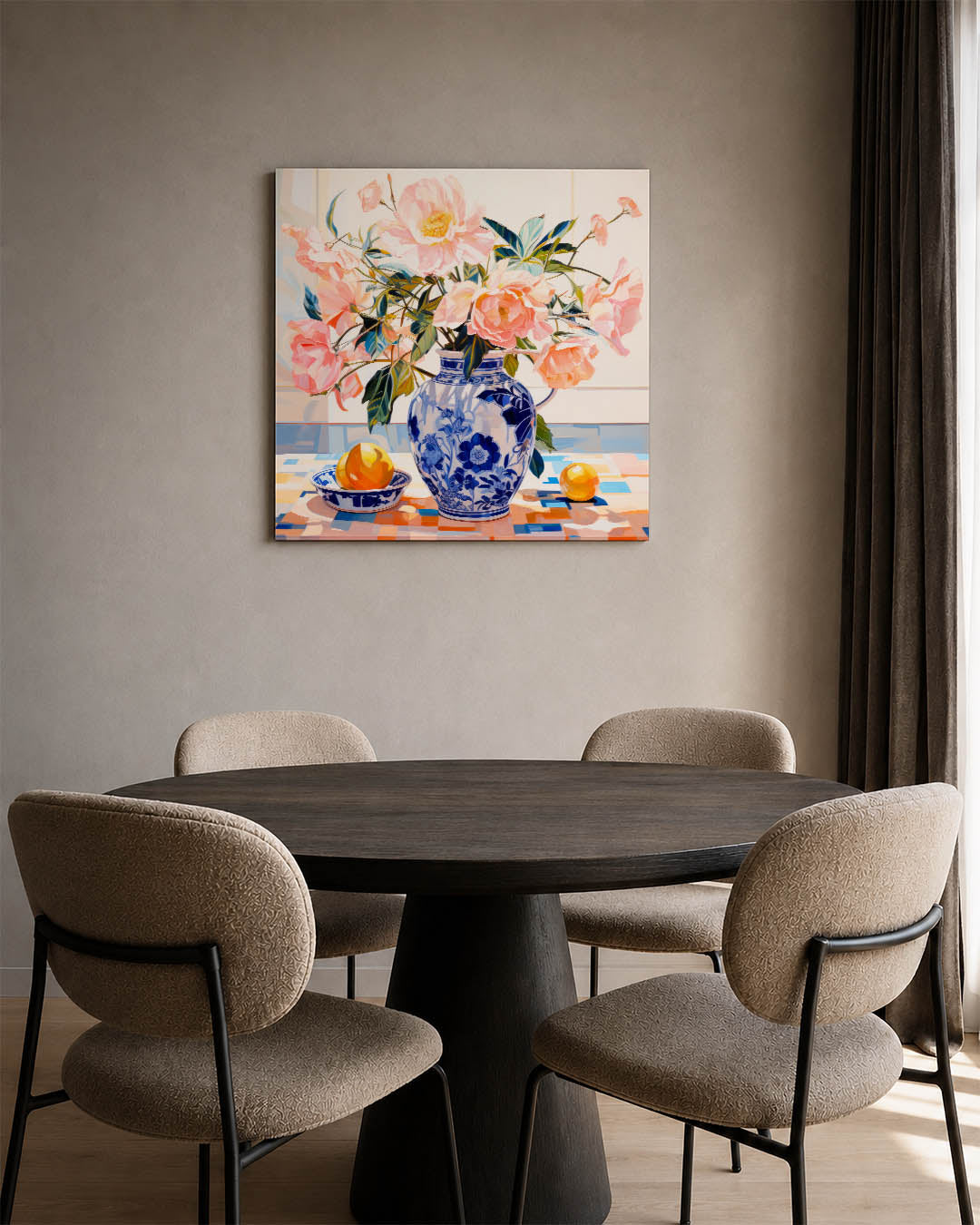 Bloemen in vaas Kunstwerk