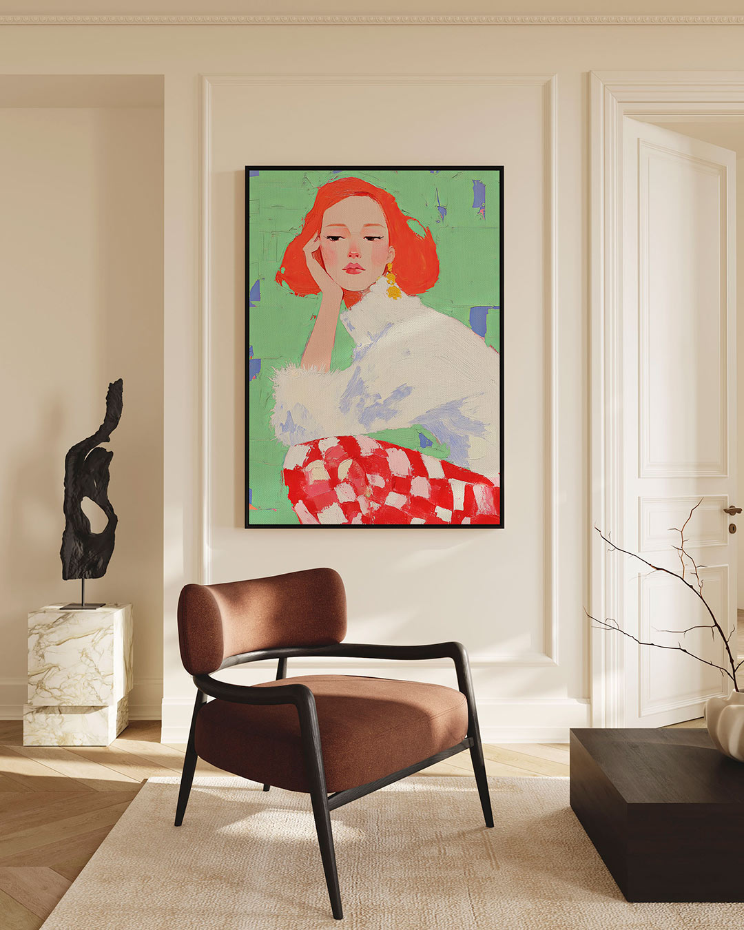 Vrouwelijk portret Kunstwerk