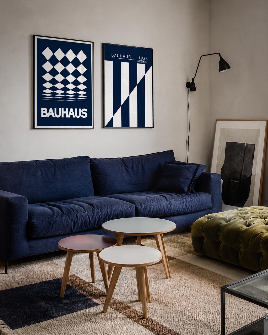 Ruitpatroon diepte Posterset