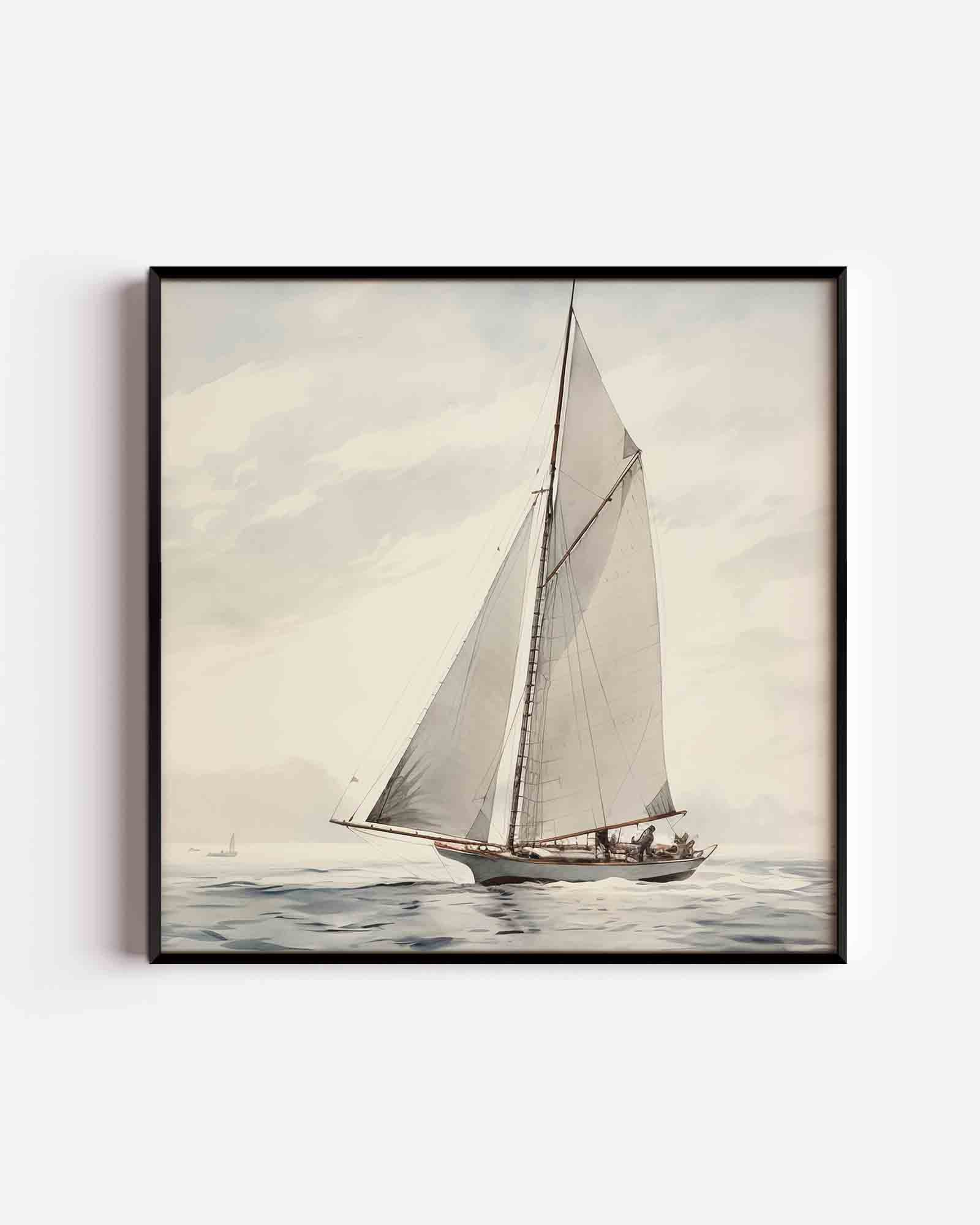 Zeilboot op zee Poster