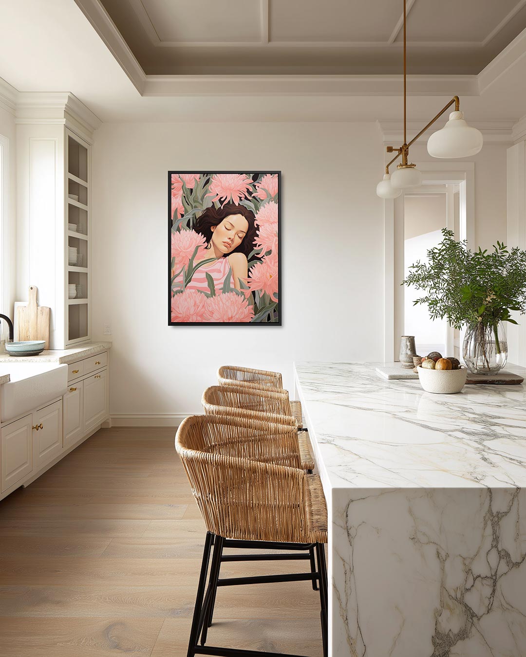 Dromerige bloemen Kunstwerk