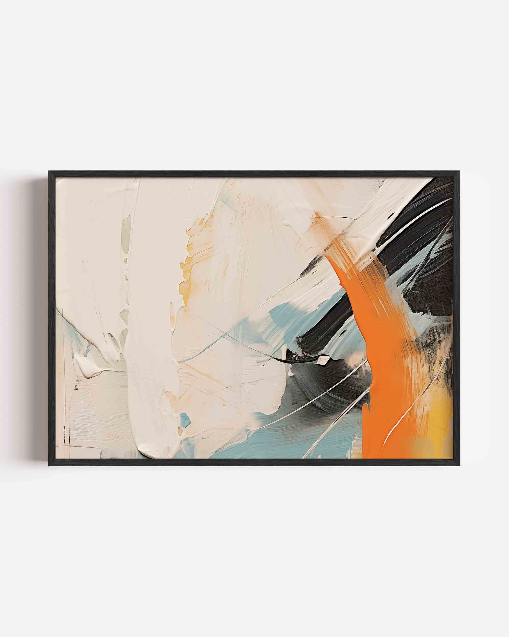 Abstracte penseelstreken Poster