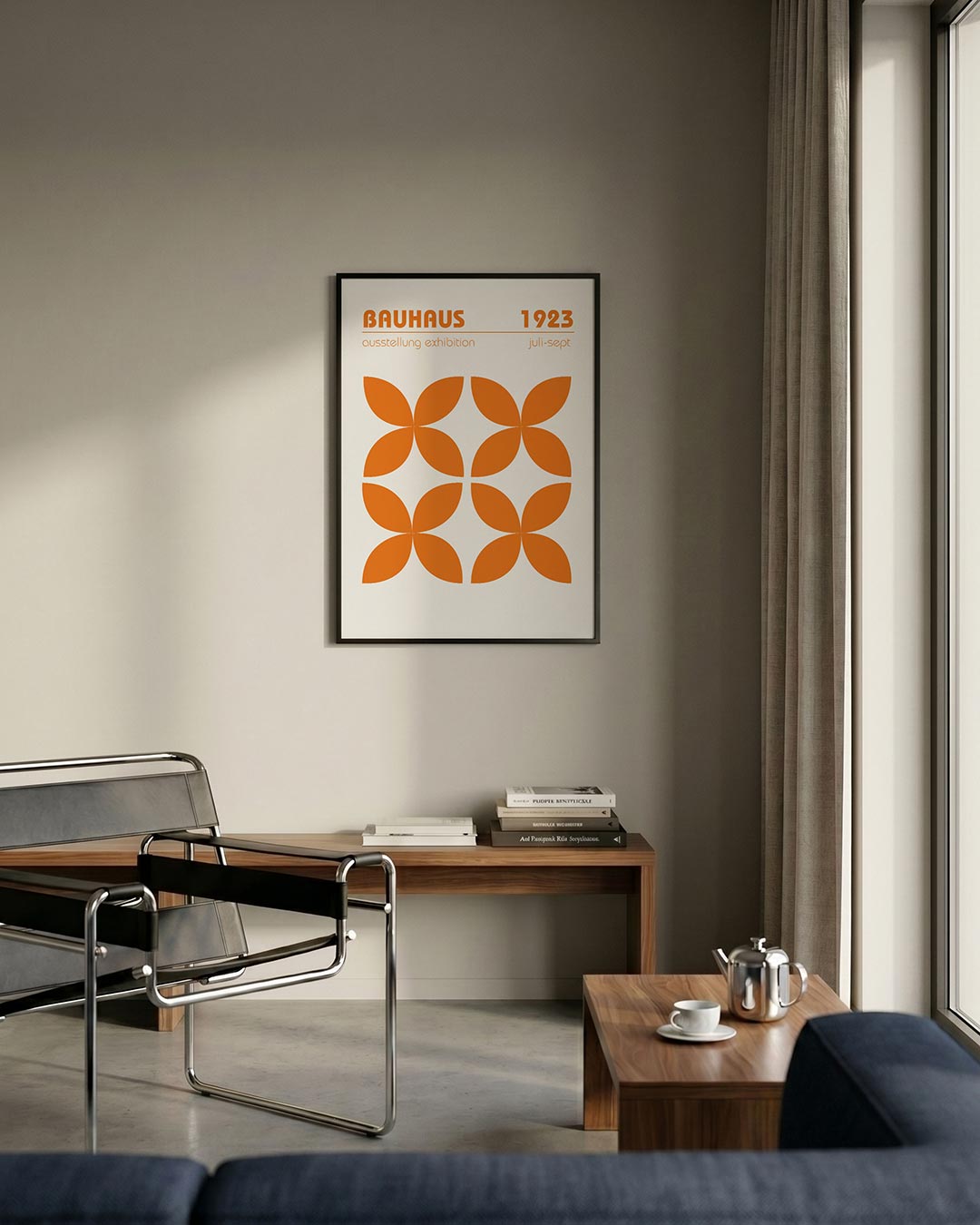 Oranje vormenritme Poster