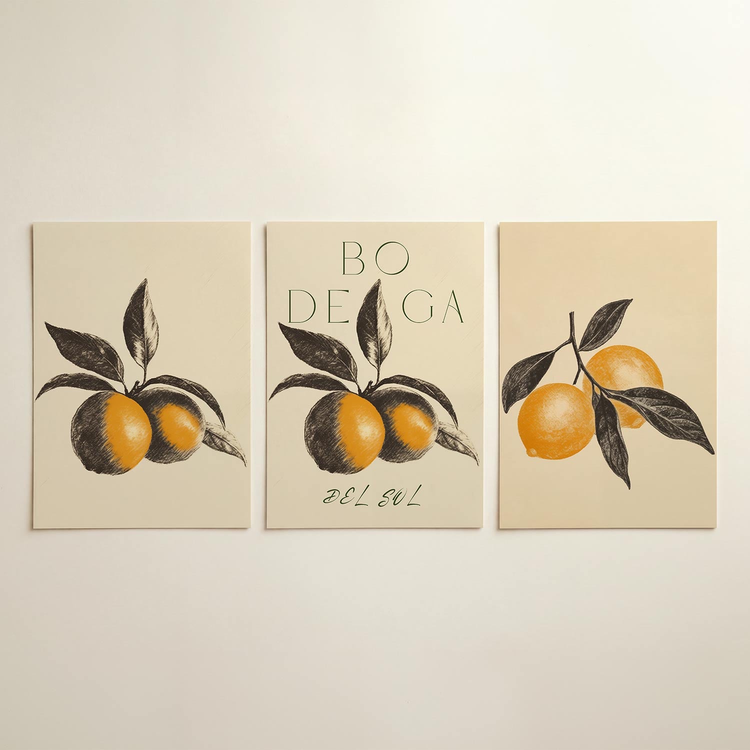 Vruchten en bladeren Posterset
