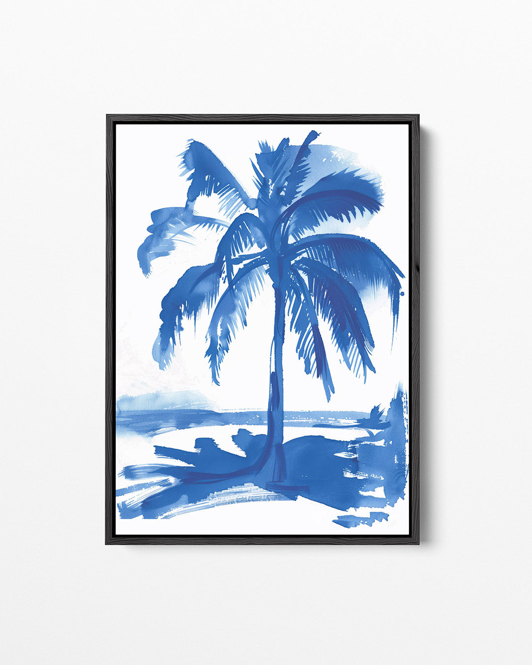 Blauwe palmboom Kunstwerk