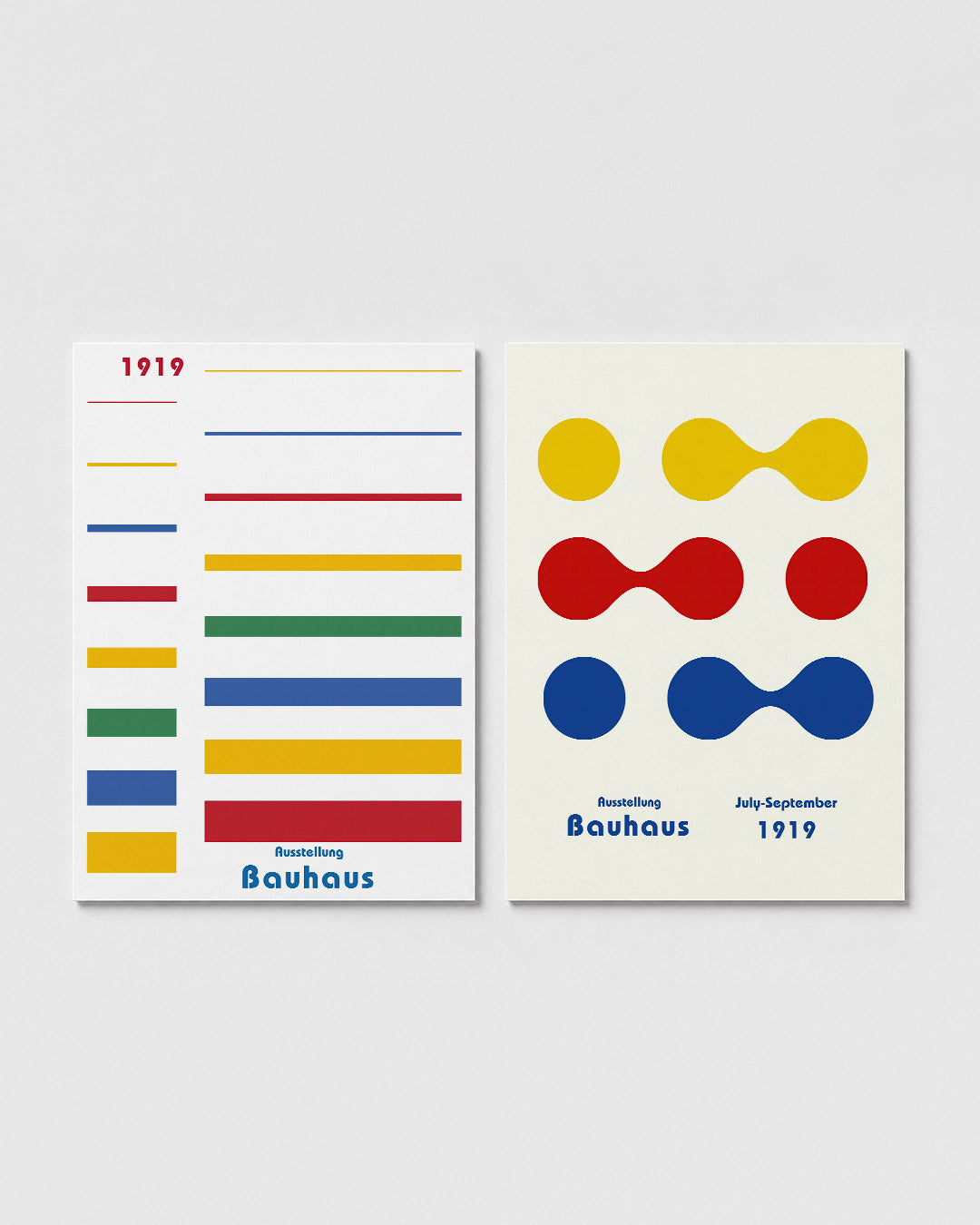 Kleurrijke lijnenspel Posterset