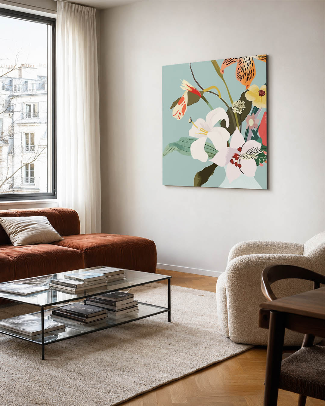 Bloemrijke compositie Kunstwerk